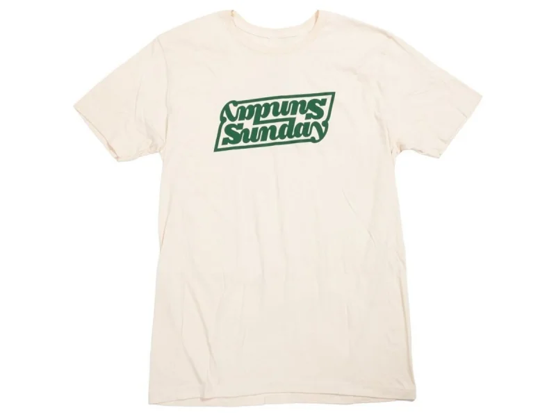 Sunday Bikes "Linked" T-Shirt - Off White/Forest Green