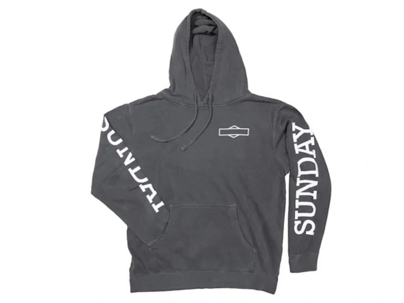 Sunday Bikes "Rockwell Box" Hooded Pullover - Mineral Black
