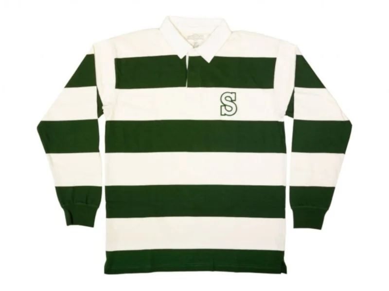 Sunday Bikes "Rugby" Longsleeve - Off White/Forest Green