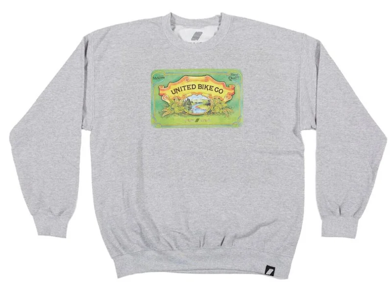 United Bikes "Seamus IPA Crew Neck" Pullover - Heather Grey