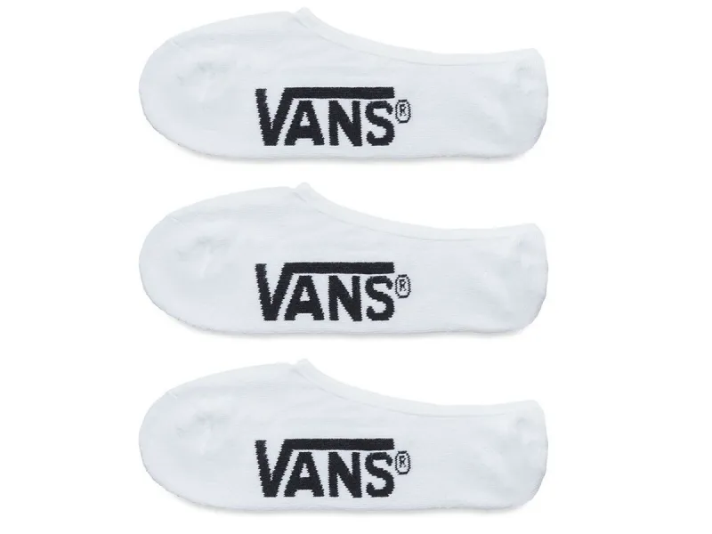 Vans "Classic Super No Show" Socks (3 Pair) - White/Black