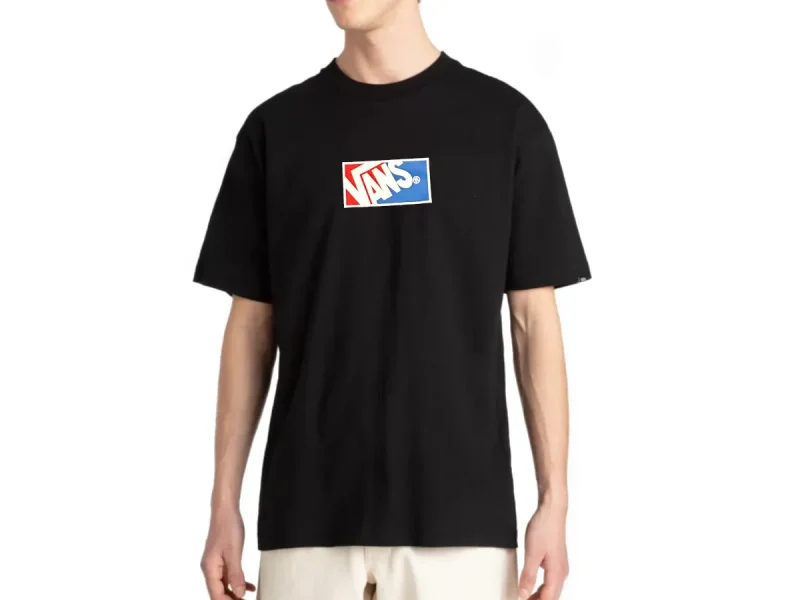 Vans "Original Standard Bloc" T-Shirt - Black/Racing Red