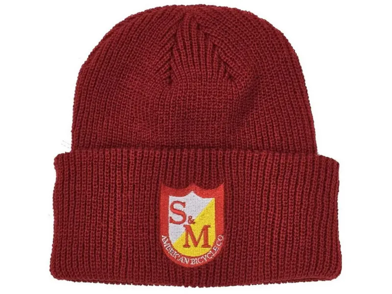 S&M Bikes "Ribbed Cuffed" Beanie - Red