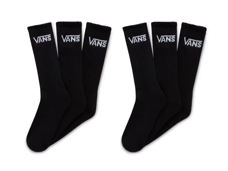 Vans  "Classic Crew" Socken (6 Paar) - Black/White
